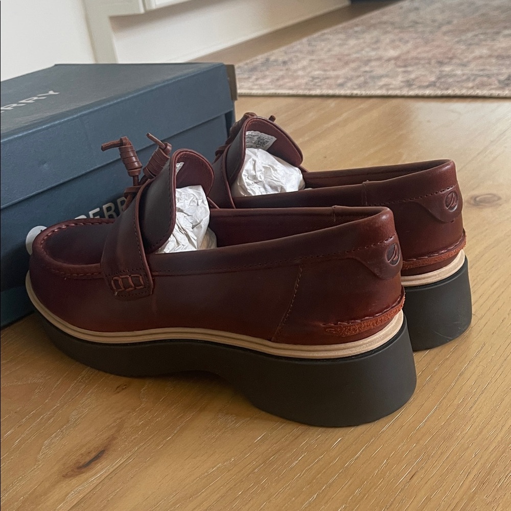 Sperry Women’s Burgundy Loafer Shoes - Picture 2 of 3